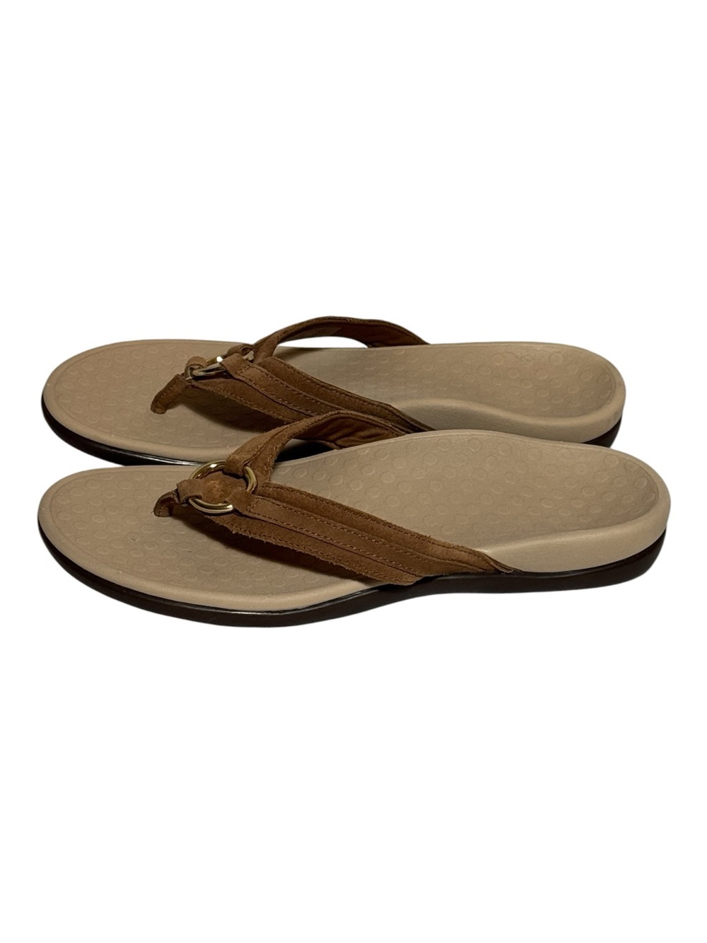 Vionic Aloe Suede Toe-Post Orthotic Sandals - Size 10